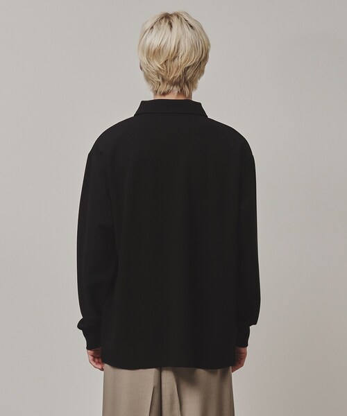 tk.TAKEO KIKUCHI（ティーケータケオキクチ）の「◆ジョーゼットハーフジップポロ（Tシャツ/カットソー・メンズ・ライトグレー/ブラック・03/02/01）」の6枚目の写真