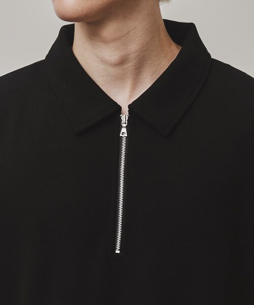 tk.TAKEO KIKUCHI（ティーケータケオキクチ）の「◆ジョーゼットハーフジップポロ（Tシャツ/カットソー・メンズ・ライトグレー/ブラック・03/02/01）」の7枚目の写真