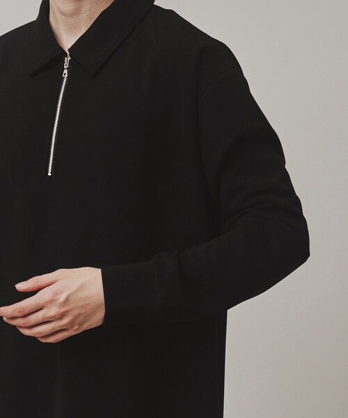 tk.TAKEO KIKUCHI（ティーケータケオキクチ）の「◆ジョーゼットハーフジップポロ（Tシャツ/カットソー・メンズ・ライトグレー/ブラック・03/02/01）」の8枚目の写真