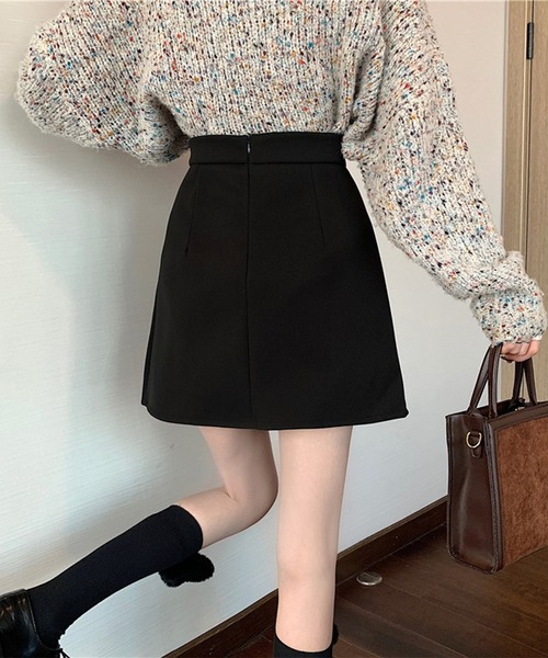 Jasmine Grandiflorum(ジャスミングランディフローラム)の「【Jasmine】ハイウエストプリーツミニスカート(スカート・レディース・ブラック/チョコ・SMALL/MEDIUM)」の8枚目の写真