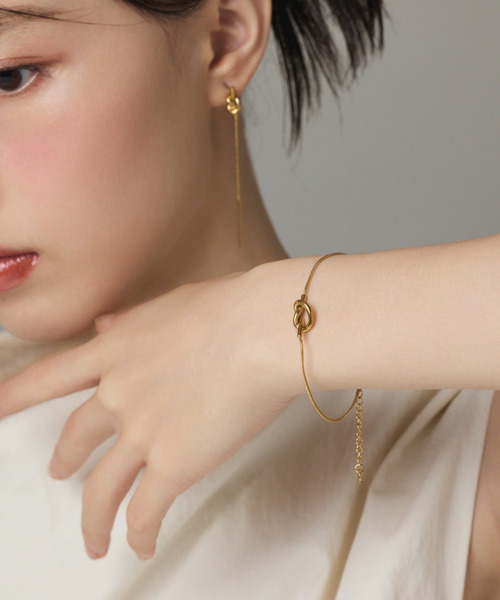 ciite' surgical stainless(シーテサージカルステンレス)の「【 金属アレルギー対応 】 ノットブレスレット サージカルステンレス(ブレスレット・レディース・ゴールド/シルバー/ピンクゴールド・FREE)」の7枚目の写真