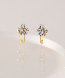 ◆金属アレルギー対応◆◆made in japan◆【痛くない】【落ちにくい】【ストレスフリーな着け心地】ビジュー ループフィットイヤリング