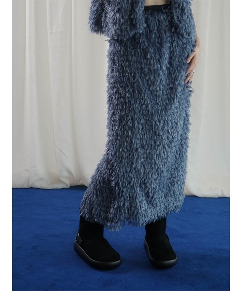 :ETHROF(イーサオブ)の「GLITTER FEATHER SKIRT(スカート・レディース・ブラック/グレー/ブルー・MEDIUM)」の10枚目の写真