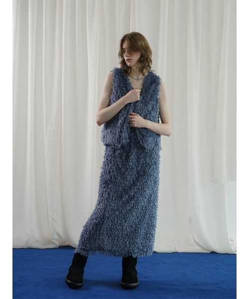 :ETHROF(イーサオブ)の「GLITTER FEATHER SKIRT(スカート・レディース・ブラック/グレー/ブルー・MEDIUM)」の21枚目の写真