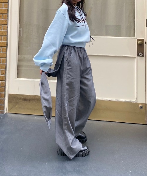 セール】【Seoup】ジャンプスーツ風リボンパンツ（その他パンツ