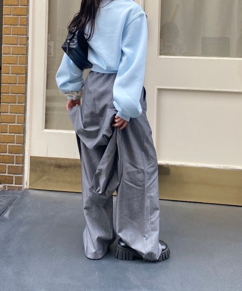   クルーネック リボンタイウエスト ジャンプスーツ Louvre Ribbon Jumpsuit