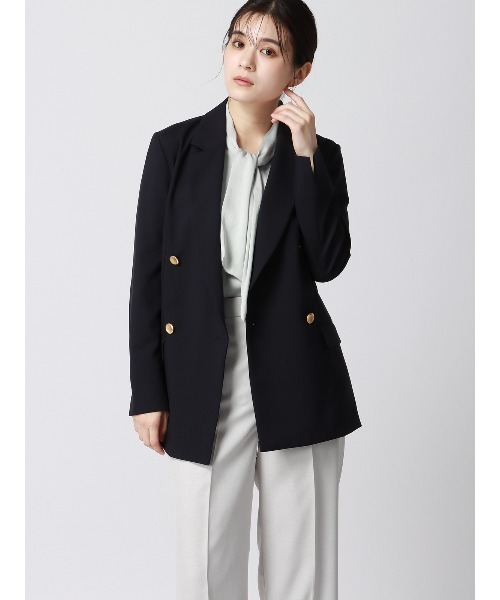 SUIT SQUARE（スーツスクエア）の「アスコットタイブラウス 8分袖 ハンドウォッシュ ヴィンテージサテン 無地（シャツ/ブラウス・レディース・アイボリー/ラベンダー/ブルー/ブラウン/ベージュ・38(9号)/40(11号)）」の21枚目の写真