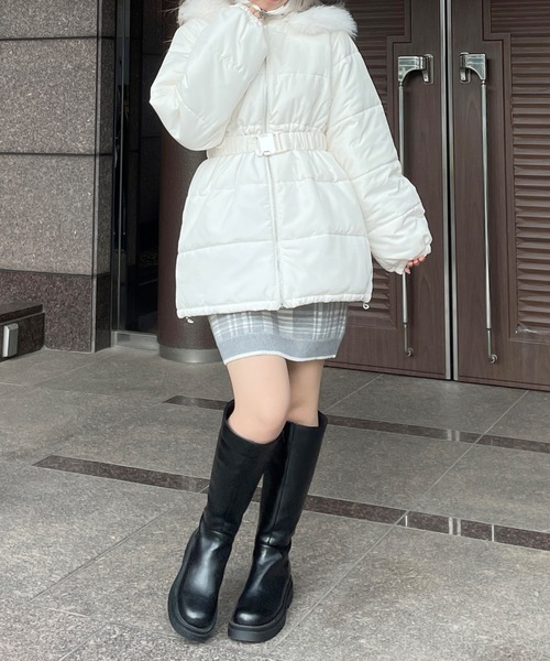 ファーフードダウン（ダウンジャケット/コート）｜abc une face（アーベーセーアンフェイス）