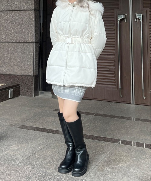 ファーフードダウン（ダウンジャケット/コート）｜abc une face（アーベーセーアンフェイス）