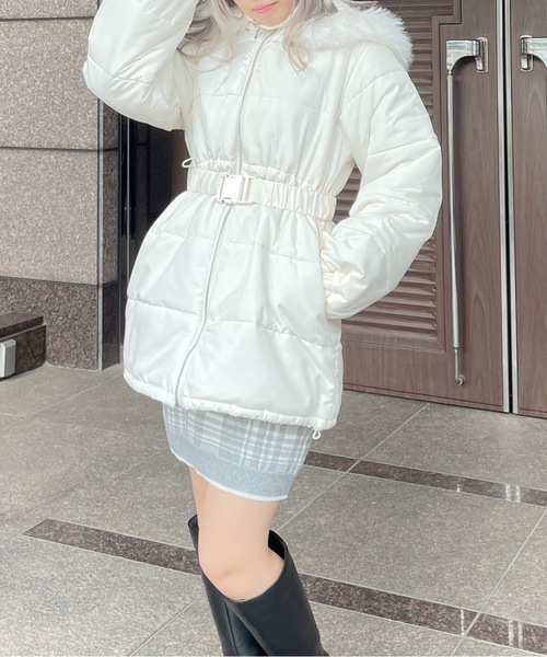 ファーフードダウン（ダウンジャケット/コート）｜abc une face（アーベーセーアンフェイス）