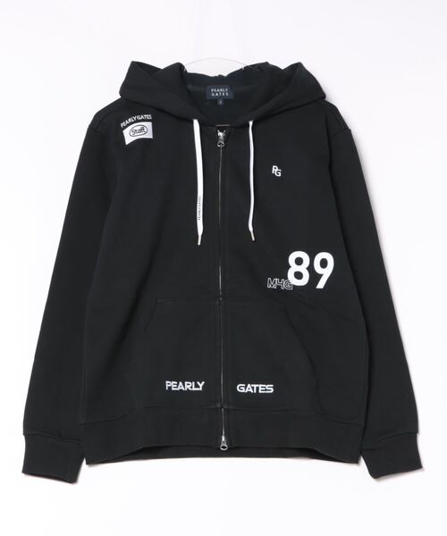PEARLY GATES コットン裏毛 フルジップフーディパーカー パーリーゲイツ トレーナー コットン裏毛フルジップフーディ