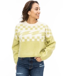 ニット セーター BILLABONG レディース FADE OUT セーター/ビラボンドロップショルダーショート丈ローゲージニット レディース セール】BILLABONG レディース FADE OUT セーター/ビラボン