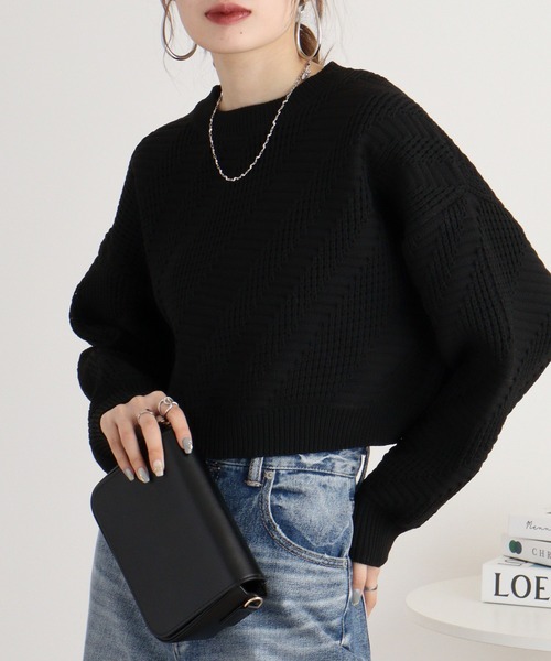 【セール】無地ニットプルオーバー（ニット/セーター）｜atONE（アットワン）