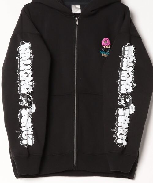 ドーナツモチーフ 裏起毛 ジップパーカー / Heavyweight Lined Zip