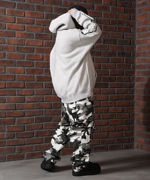 1111clothing(ワンフォークロージング)の「ドーナツモチーフ 裏起毛 ジップパーカー / Heavyweight Lined Zip Hoodie(パーカー・メンズ・インディゴブルー/ブラック/グレー系・M/L/LL)」の22枚目の写真