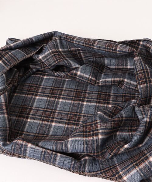 TODAY'S SPECIAL（トゥデイズスペシャル）の「【数量限定】【TODAY'S SPECIAL】チェックマルシェバッグ M/361327（エコバッグ/サブバッグ・レディース・ベージュ系その他/ブルー系その他・MEDIUM）」の5枚目の写真