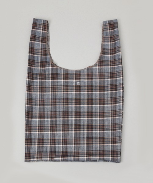 TODAY'S SPECIAL（トゥデイズスペシャル）の「【数量限定】【TODAY'S SPECIAL】チェックマルシェバッグ M/361327（エコバッグ/サブバッグ・レディース・ベージュ系その他/ブルー系その他・MEDIUM）」の9枚目の写真