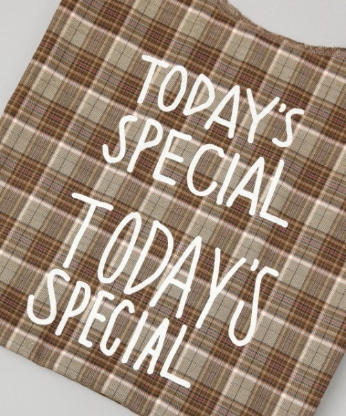 TODAY'S SPECIAL（トゥデイズスペシャル）の「【数量限定】【TODAY'S SPECIAL】チェックマルシェバッグ M/361327（エコバッグ/サブバッグ・レディース・ベージュ系その他/ブルー系その他・MEDIUM）」の15枚目の写真