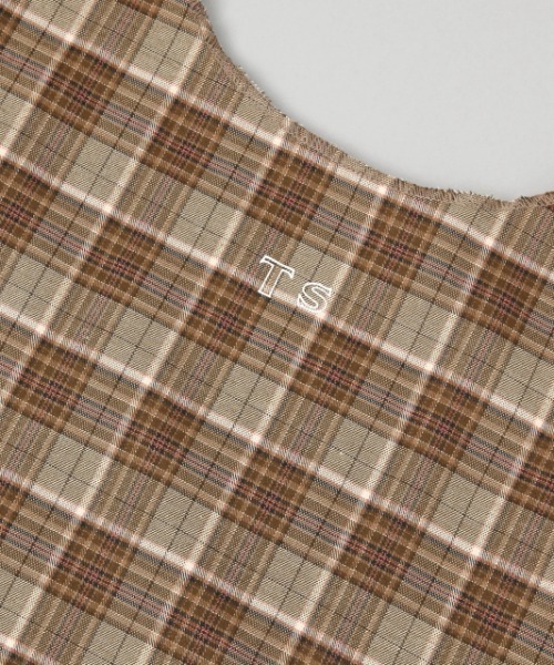 TODAY'S SPECIAL（トゥデイズスペシャル）の「【数量限定】【TODAY'S SPECIAL】チェックマルシェバッグ M/361327（エコバッグ/サブバッグ・レディース・ベージュ系その他/ブルー系その他・MEDIUM）」の16枚目の写真