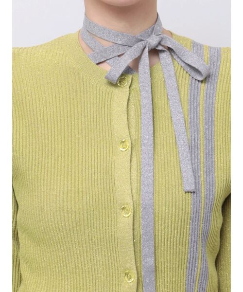 jouetie（ジュエティ）の「ラメラインアンサンブルニット サマーニット（アンサンブル・レディース・ブラック/グリーン/レッド・MEDIUM）」の16枚目の写真