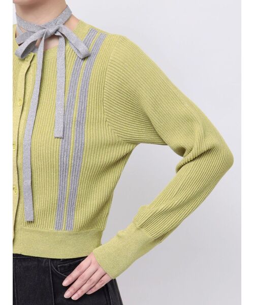 jouetie（ジュエティ）の「ラメラインアンサンブルニット サマーニット（アンサンブル・レディース・ブラック/グリーン/レッド・MEDIUM）」の15枚目の写真