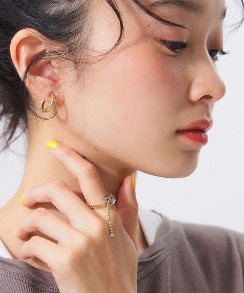 BEAMS BOY(ビームスボーイ)の「2連 ボールチェーン リング(リング・レディース・ゴールド/シルバー・ONE SIZE)」の1枚目の写真