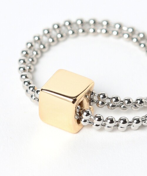 BEAMS BOY(ビームスボーイ)の「2連 ボールチェーン リング(リング・レディース・ゴールド/シルバー・ONE SIZE)」の5枚目の写真