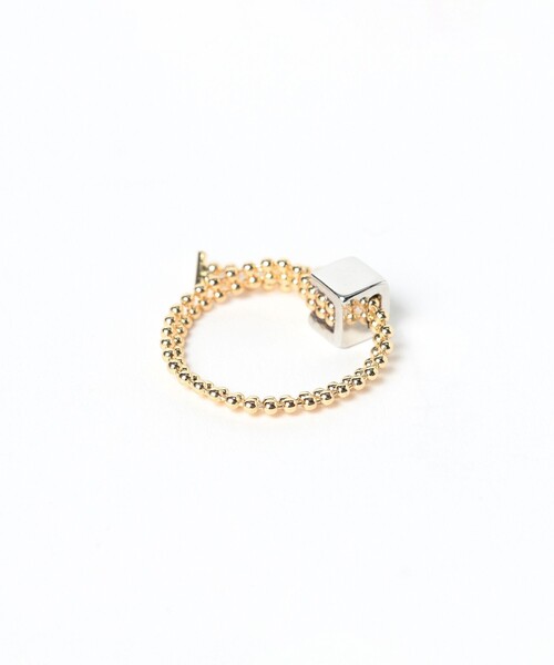 BEAMS BOY(ビームスボーイ)の「2連 ボールチェーン リング(リング・レディース・ゴールド/シルバー・ONE SIZE)」の7枚目の写真