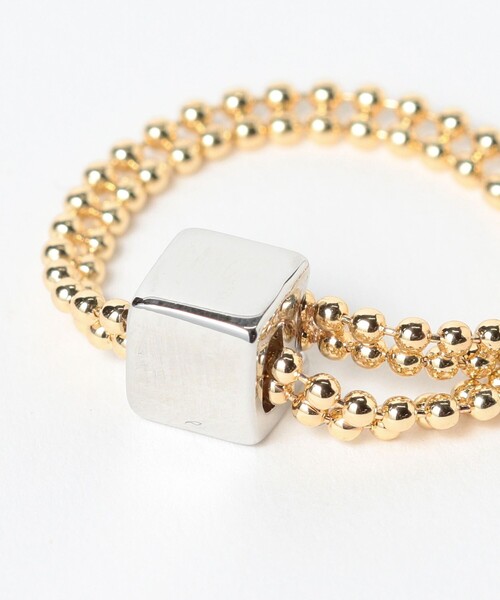 BEAMS BOY(ビームスボーイ)の「2連 ボールチェーン リング(リング・レディース・ゴールド/シルバー・ONE SIZE)」の8枚目の写真