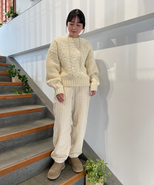 FRAMeWORK（フレームワーク）の「ARCHI/アーキ BLOCK KNIT TOP（ニット