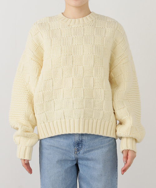 FRAMeWORK（フレームワーク）の「ARCHI/アーキ BLOCK KNIT TOP（ニット