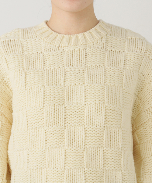 FRAMeWORK（フレームワーク）の「ARCHI/アーキ BLOCK KNIT TOP（ニット
