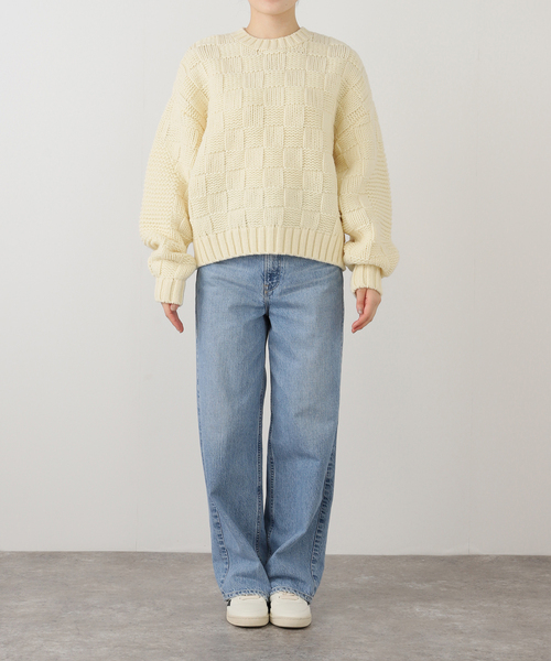FRAMeWORK（フレームワーク）の「ARCHI/アーキ BLOCK KNIT TOP（ニット