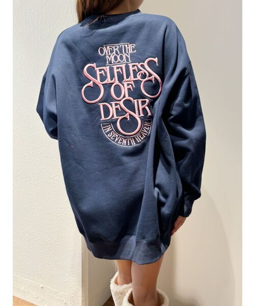 EVRIS（エヴリス）の「【完売カラーネイビーあり】SELFLESS BIGスウェットトップス（スウェット・レディース・ネイビー/ブラック/グレー・FREE）」の3枚目の写真