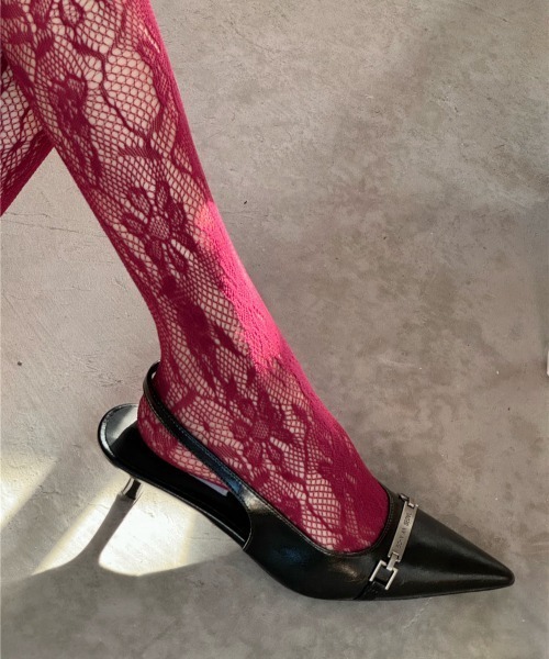 SHEPP(シープ)の「フラワーレースカラータイツ(タイツ/ストッキング・レディース・レッド/ホワイト/ブルー/パープル/ターコイズブルー系/ブラック・F)」の19枚目の写真