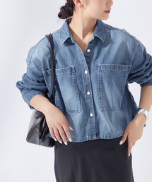 journal standard L'essage（ジャーナルスタンダードレサージュ）の「8oz DENIM ショートシャツ（シャツ/ブラウス）」