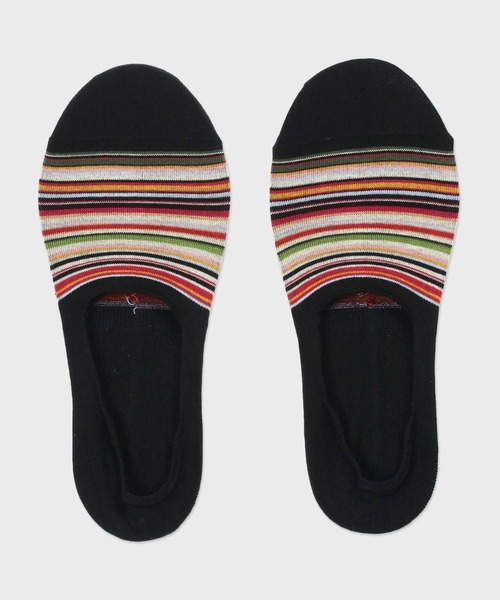 Paul Smith（ポールスミス）の「シグネチャーストライプ シューズイン ソックス【150655 LF】（ソックス/靴下・メンズ・ホワイト/マルチ・25-27）」の2枚目の写真