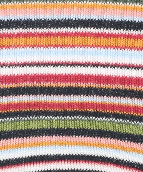 Paul Smith（ポールスミス）の「シグネチャーストライプ シューズイン ソックス【150655 LF】（ソックス/靴下・メンズ・ホワイト/マルチ・25-27）」の3枚目の写真