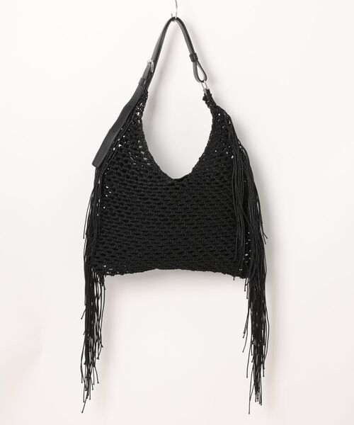 FOREVER 21(フォーエバー トゥエンティーワン)の「メッシュフリンジバッグ(ハンドバッグ・レディース・ブラック・FREE)」の12枚目の写真