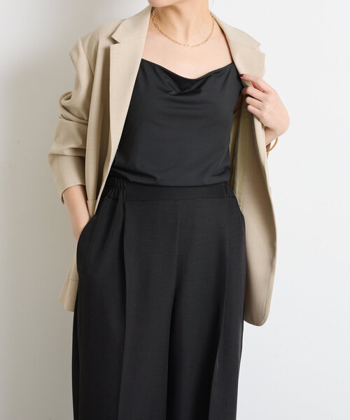 COLLAGE GALLARDAGALANTE（コラージュガリャルダガランテ）の「スムースキャミソール（キャミソール・レディース・ホワイト/ブラック・FREE）」の9枚目の写真