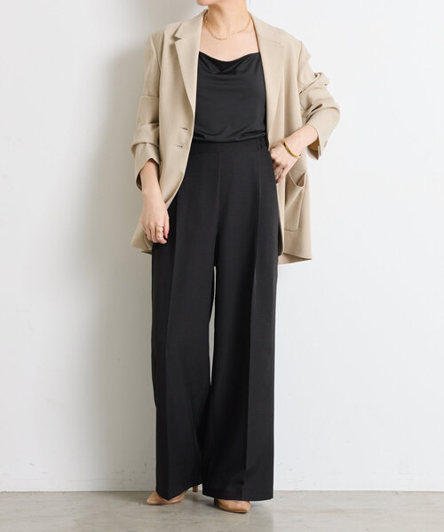 COLLAGE GALLARDAGALANTE（コラージュガリャルダガランテ）の「スムースキャミソール（キャミソール・レディース・ホワイト/ブラック・FREE）」の10枚目の写真