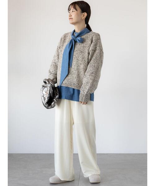Lugnoncure(ルノンキュール)の「パウダリーサテンパンツ(その他パンツ・レディース・サックスブルー/チャコールグレー/オフホワイト・F)」の20枚目の写真