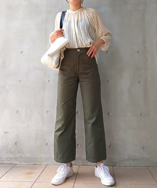 Q(キュー)の「ラメストライプエアシャインブラウス(シャツ/ブラウス・レディース・ミント/ブラック/アイボリー・MEDIUM)」の22枚目の写真