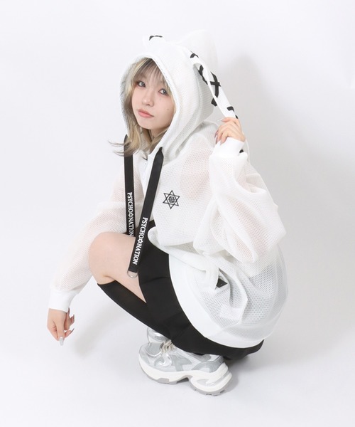 セール】PSYCHO NATION（サイコネーション）うさ耳メッシュ ジップ