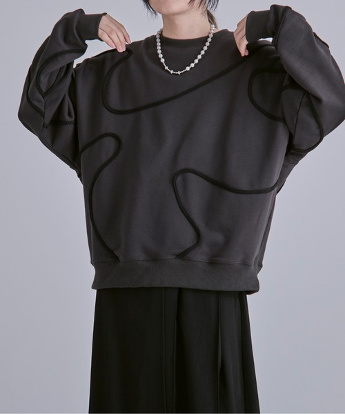 コード刺繍ウラケプルオーバー（Tシャツ/カットソー）｜Ellno Loset（エルノロゼット）