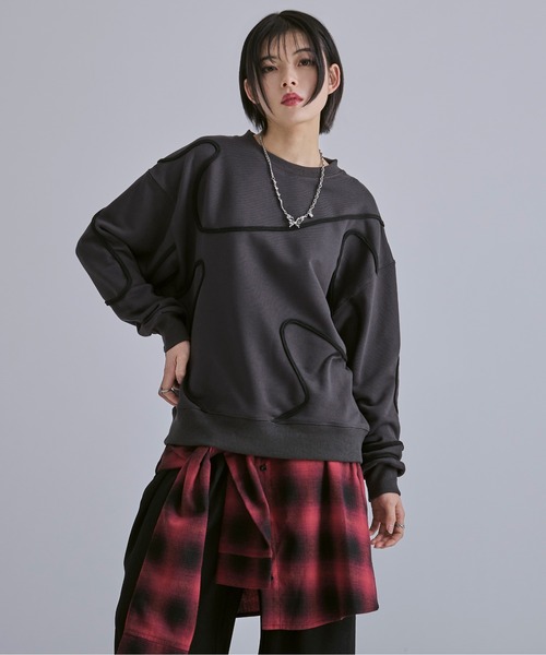 コード刺繍ウラケプルオーバー（Tシャツ/カットソー）｜Ellno Loset（エルノロゼット）