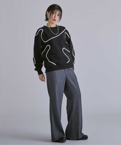 コード刺繍ウラケプルオーバー（Tシャツ/カットソー）｜Ellno Loset（エルノロゼット）