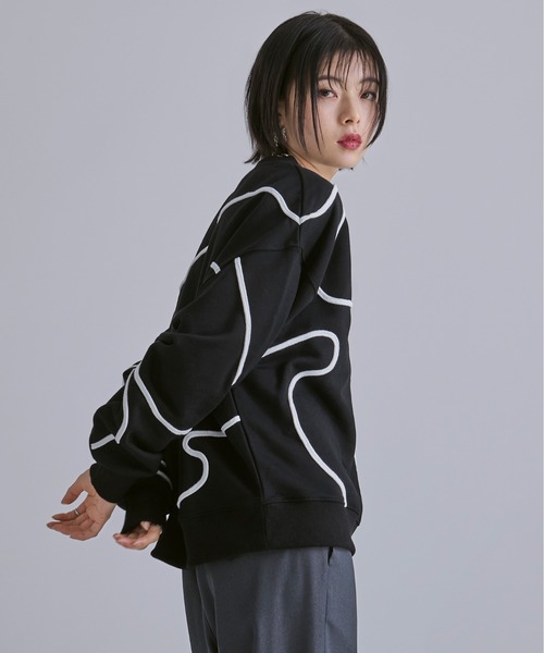 コード刺繍ウラケプルオーバー（Tシャツ/カットソー）｜Ellno Loset（エルノロゼット）