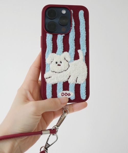 Port(ポート)の「【 Port / ポート 】 ストラップ付き 犬 モチーフ iPhoneケース #(スマホケース/カバー・レディース・ブラウン/マルチ/その他・E/G/B/D/H/C/A/F/J/I)」の2枚目の写真