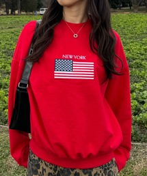 INTER FACTORY | SARA - 刺繍スウェット made in INTER FACTORY(スウェット)